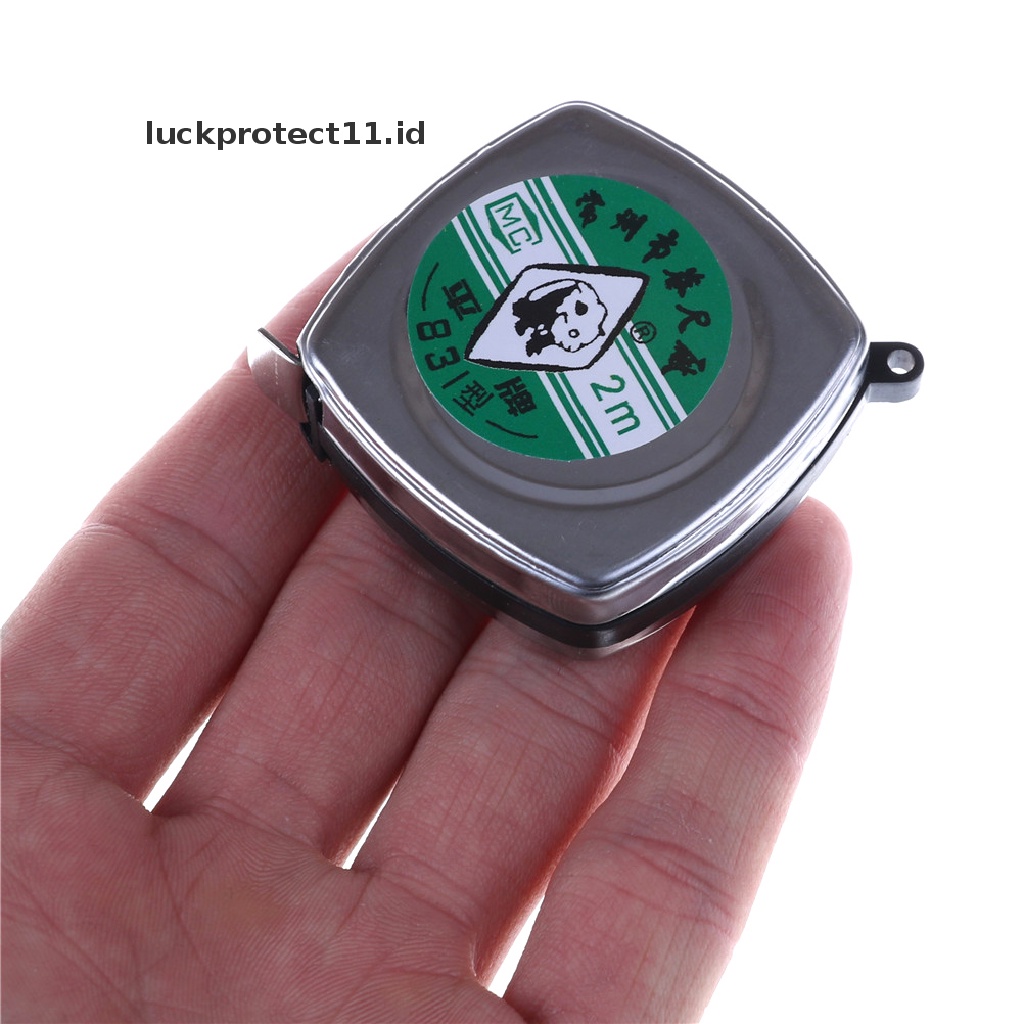 // Hg &amp; ID// Murah 2M Retractable Ruler Tape Portable Mini Penggaris Tarik Logam Tape Measure.