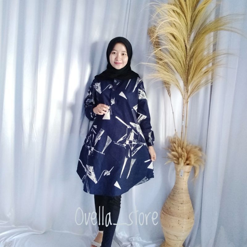 (SERI A) TUNIK KATUN LINEN/RAMI