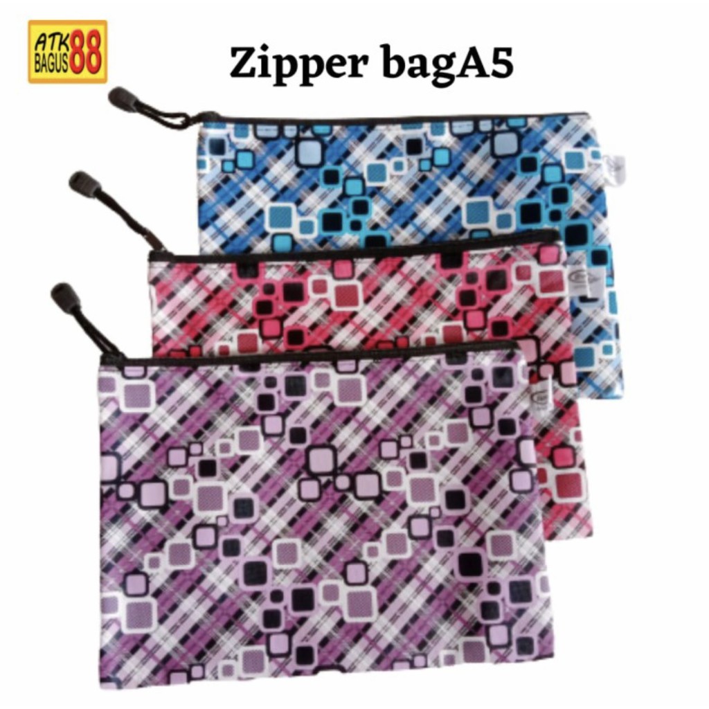 Zipper Bag/Dompet Sleting Bahan Canvas