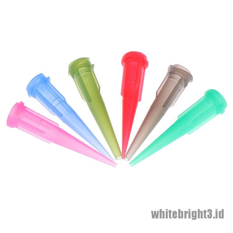 ❤White3 Warna Putih❤ Tt 30pcsset Jarum Ujung Runcing Untuk Dispenser Lem Solder