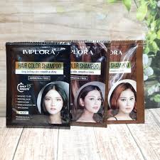 Implora Hair Color Shampoo 30ml Sachet -  Shampoo Pewarna Rambut Original BPOM