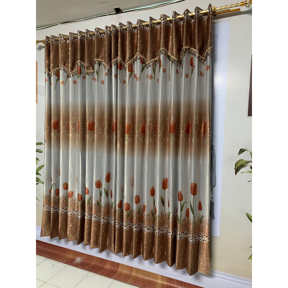 PROMO SPESIAL - GORDEN/KORDEN MOTIF LILY IMPORT KOMBINASI RENDA PONI MINIMALIS 18 SMOKRING - COKLAT