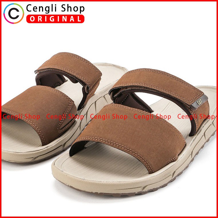 SANDAL CATERPILLAR PRIA ORIGINAL CASUAL SLIDE ORI ASLI EMPUK BRANDED