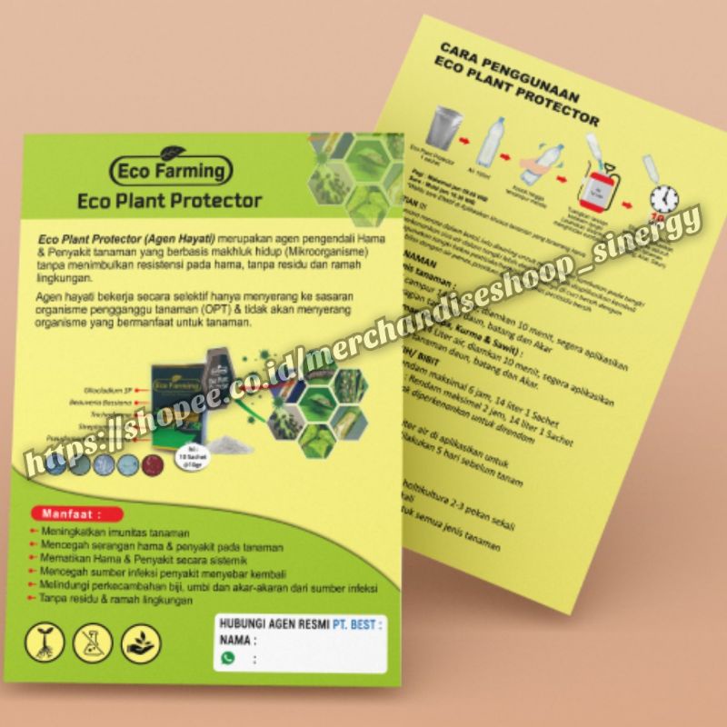 

BROSUR ECO PLANT PROTECTOR ( AGEN HAYATI ) #02 ( 250 LEMBAR )