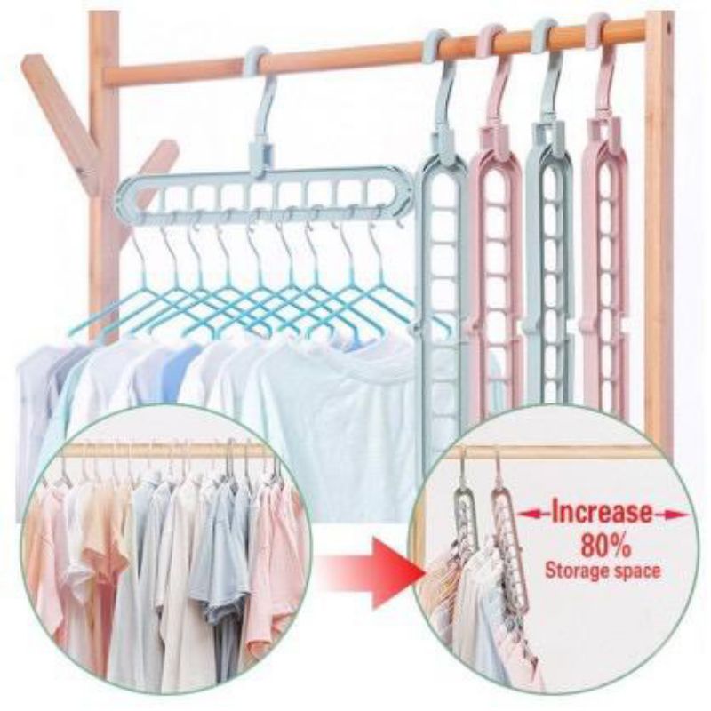 Magic Hanger Gantungan Baju Organizer 9 in 1 Serbaguna GANTUNGAN BAJU MAGIC/ 9 IN ONE HANGER/ MAGIC 