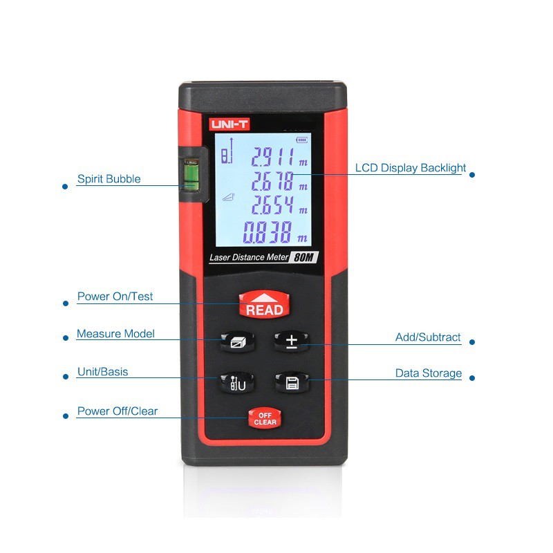 UNI-T UT309B Plus Laser Distance Meter - Pengukur Laser Jarak Jauh 40M