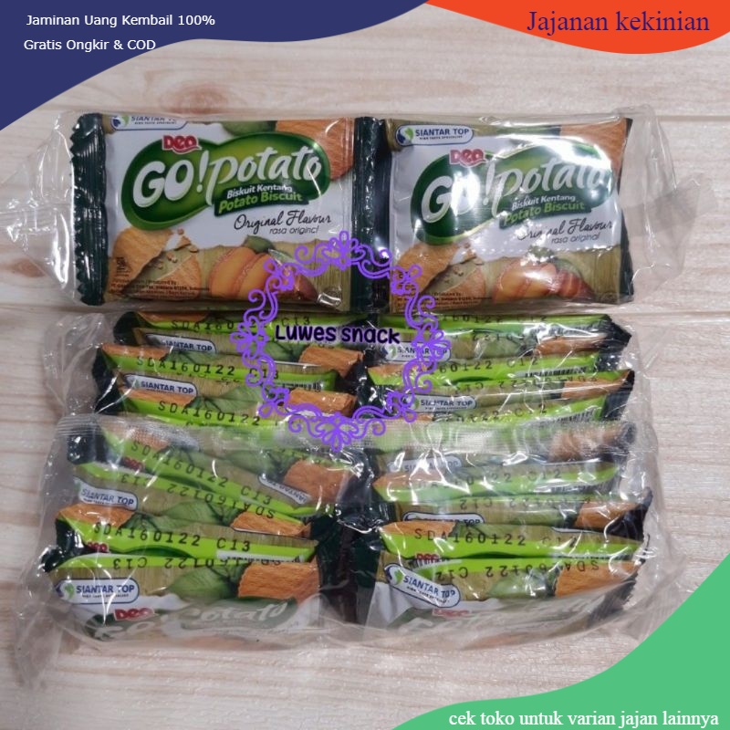 

siantartop gopotato isi 10pcs-jajanan jadul - snack jadul-biskuit jadul-makanan ringan