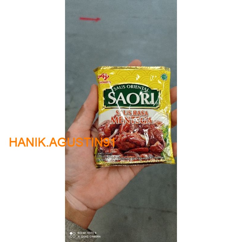 

SAORI Saus Mentega Sachet 26 ml isi 4 Sachet