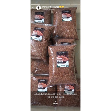 ( 2.5kg ) Beras Merah Pulen Asli TORAJA beras diet dan diabetes COD MAKASSAR