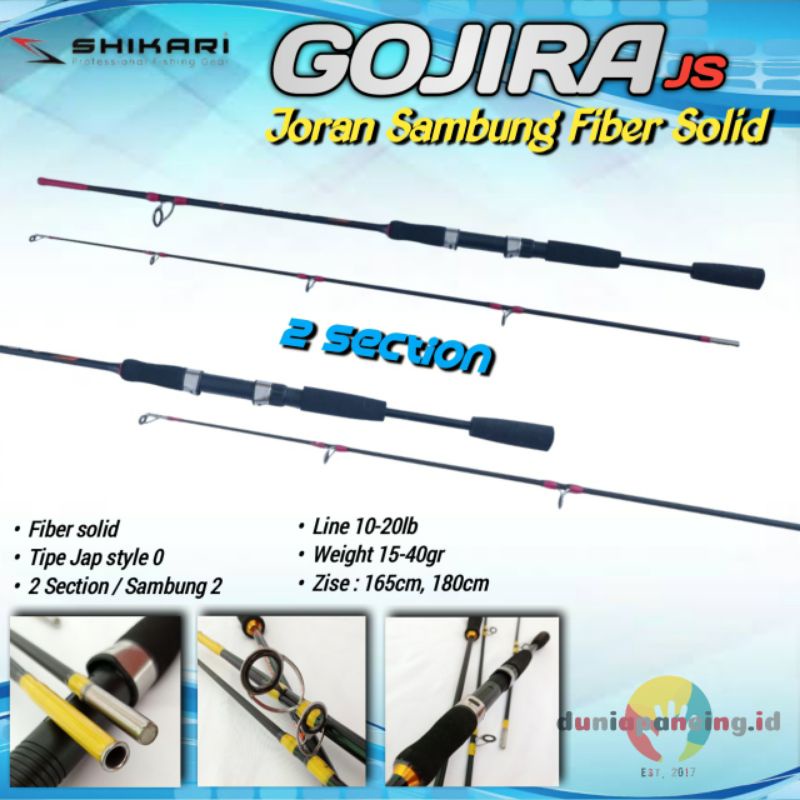 Joran pancing shikari gojira japstyle 165cm 180cm fiber solid cocok untuk pancing sungai air tawar d
