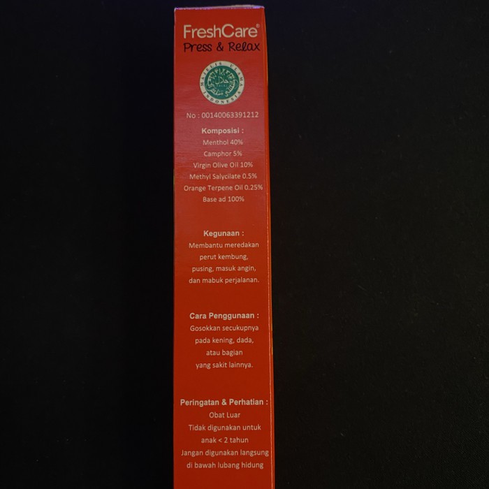 Fresh care press and relax strong merah 10 ml