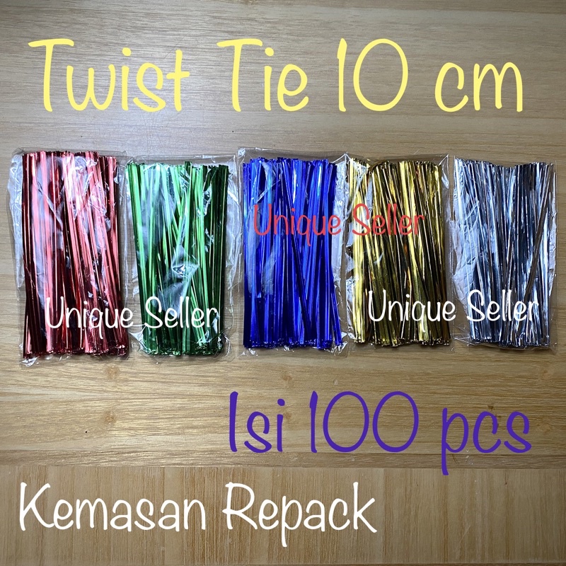 Twist Tie 10 cm isi 100 / Kawat Ikat 10 cm isi 100 / Kawat Pengikat Warna Warni 10 cm isi 100