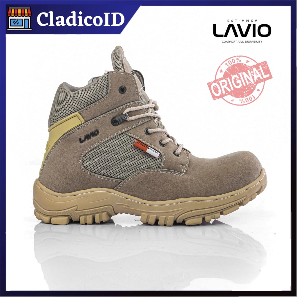 Sepatu Safety Ujung Besi Big Size Jumbo 44 45 46 Sol Karet Mentah Anti Slip Kerja Lapangan Proyek Outdoor Touring Lavio DNS Boots Tinggi