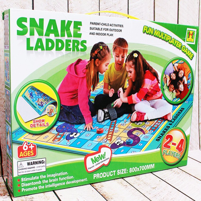 Mainan Permainan Kado Ulang Tahun Anak Ular Tangga Snake And Ladder Besar Jumbo jadul 90an Hadiah Ul