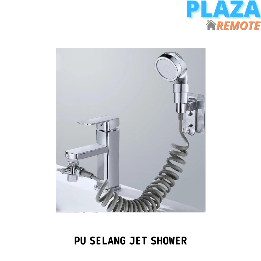 SELANG SHOWER CLOSET KARET 2M JET BIDET SPRAY AIR SPIRAL FLEXIBLE ABU