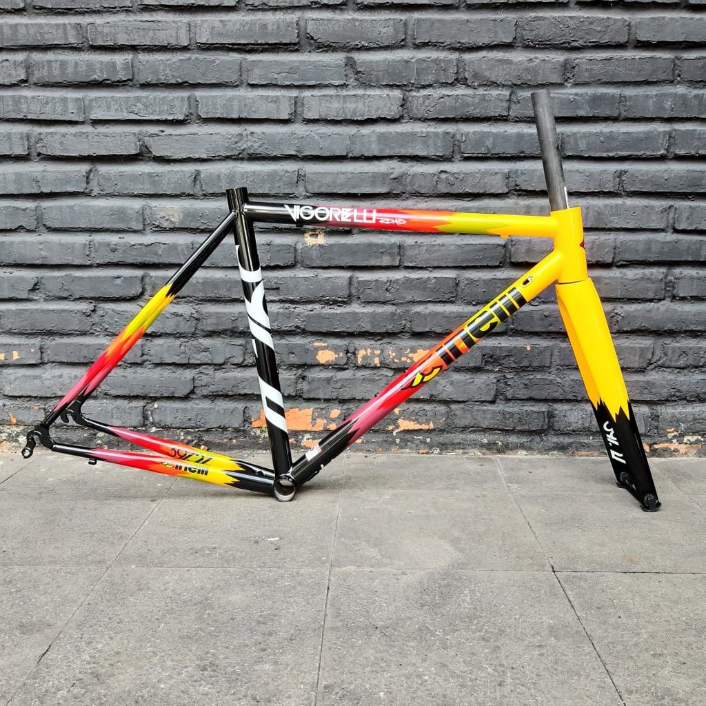 ORIGINAL CINELLI VIGORELLI ROAD DISC FRAMESET - YELLOW/BLACK