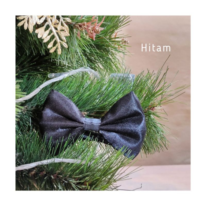 DASI KUPU-KUPU ANAK COWOK POLOS BAHAN SATEN WARNA HITAM