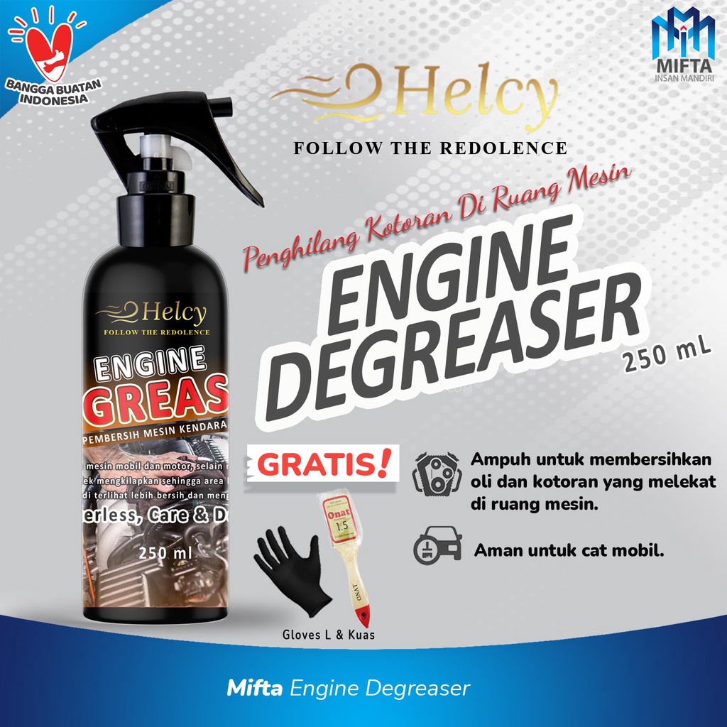 ENGINE DEGREASER HELCY / PEMBERSIH KERAK DAN KARAT MESIN KENDARAAN