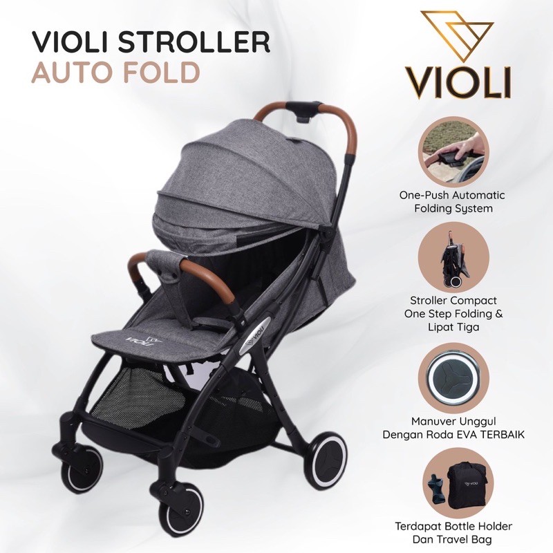 VIOLI Auto Fold Stroller/kereta dorong bayi