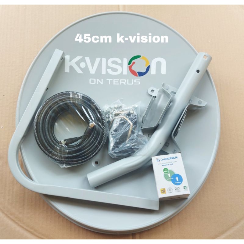 ANTENA PARABOLA 45CM KVISION LENGKAP TANPA RECEIVER