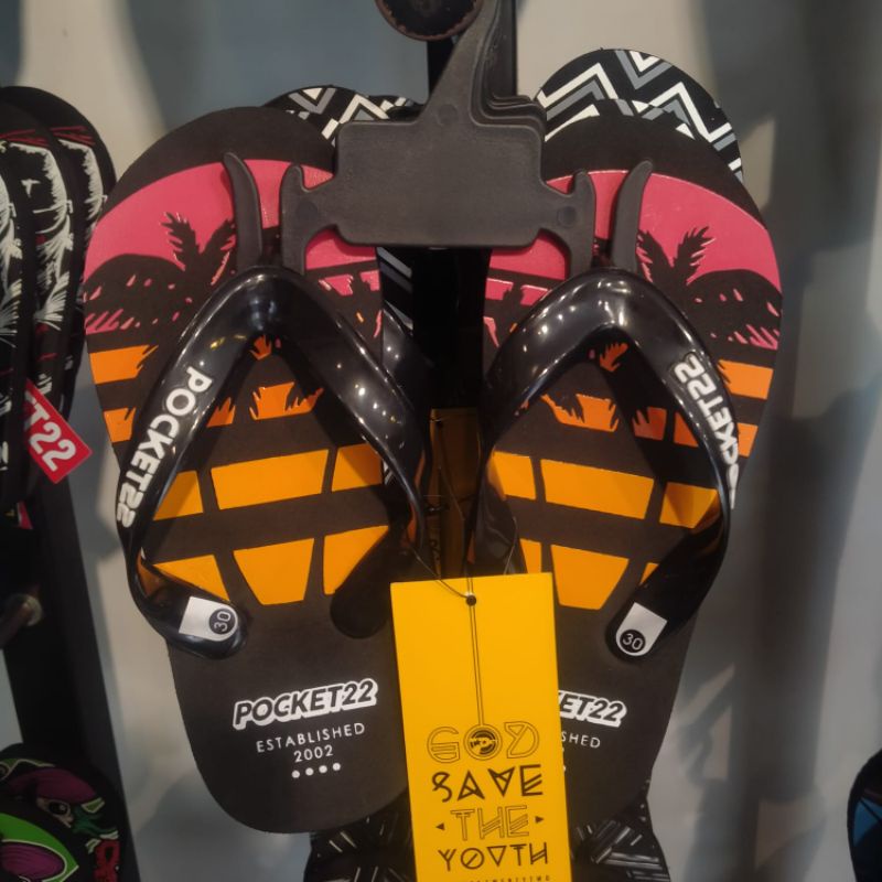 Sandal Jepit Anak Pocket22 Pria - Sneidjer Hitam