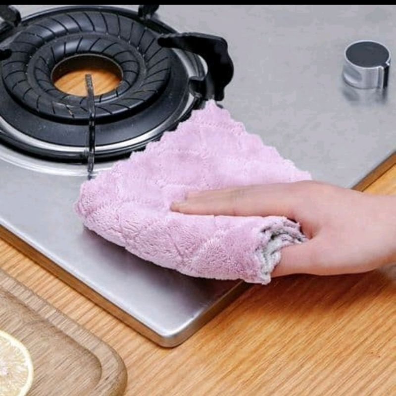 kain lap dapur microfiber anti minyak kain lap cuci piring microfiber