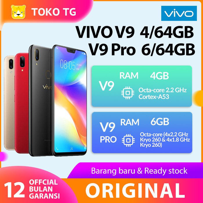 VIVO OFFICIAL V9/V9 Pro Handphone/Smartphone/HP VIVO