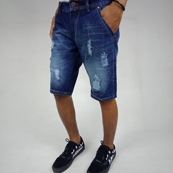 Celana Pendek Sobek Pria Jeans Short Pants Premium Original Bahan Tebal