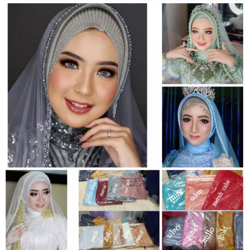 SLAYER  MUTIARA  TERLARISS//HIJAB PENGANTIN//SELENDANG