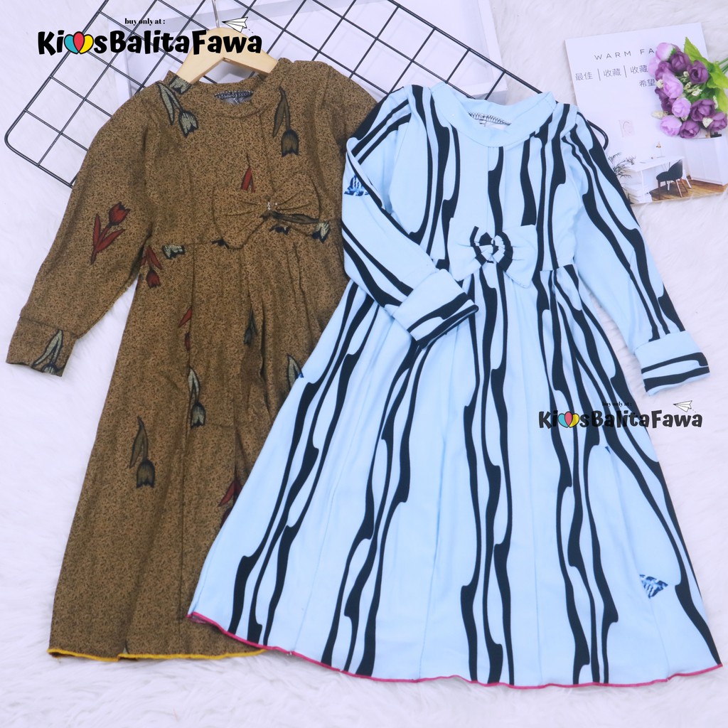 Gamis Pita Uk 2-3 Tahun / Gamis Anak Baju Murah Dress Muslim Ngaji Lengan Panjang Perempuan Cewek