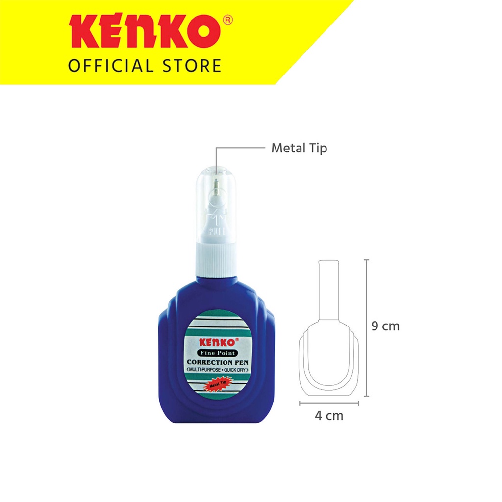 

Kenko Correction Pen KE-107M Metal Tip Botol Besar Biru