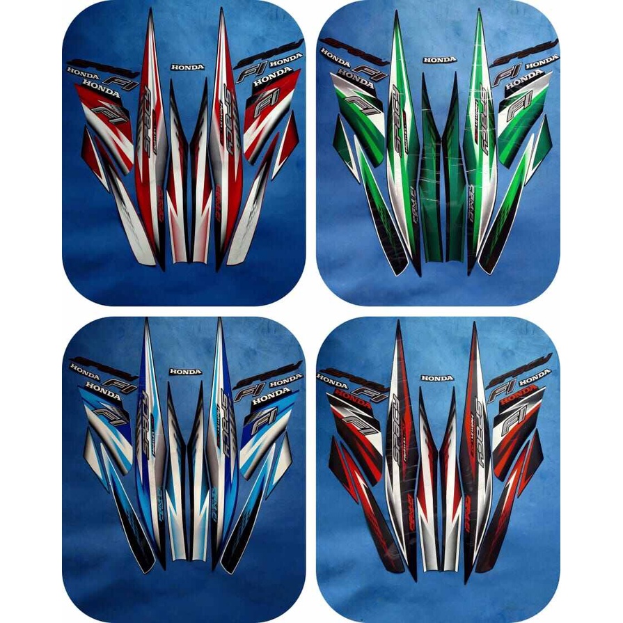 Striping Stiker Lis Body Motor Full Set Honda Spacy Helm In 2013 Standar Original