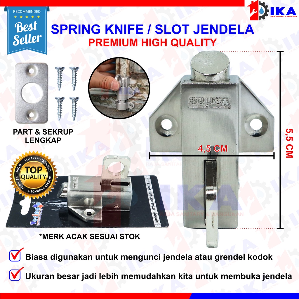 Spring Knip SN / Slot Jendela / Slot Kunci / Slot Kodok / Spring Knife SN / Grendel Kodok / Slot Jendela (H8115)