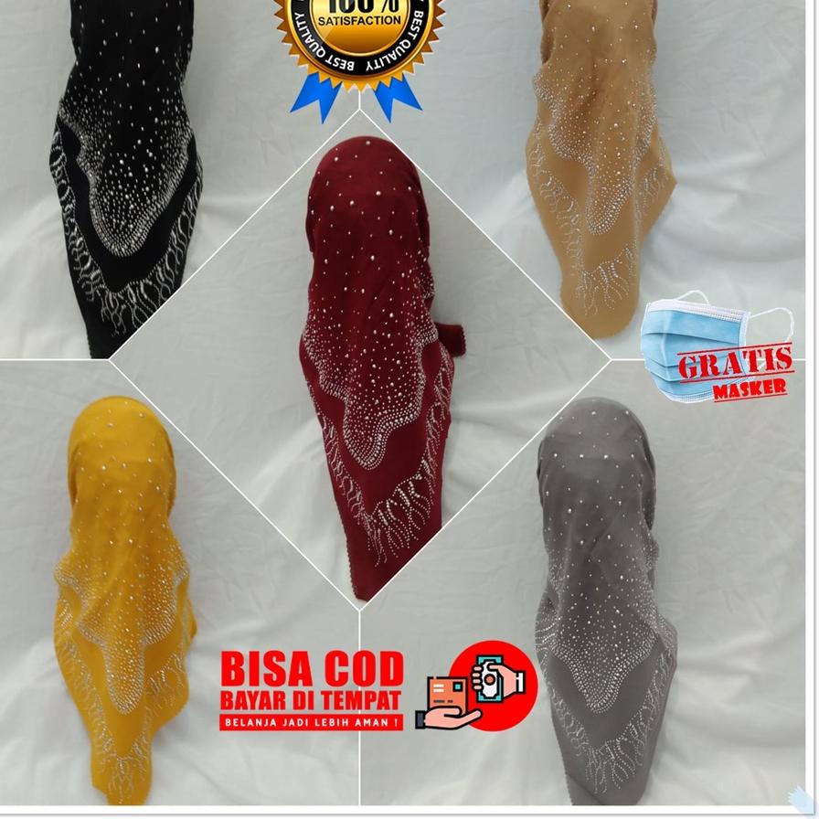 Jilbab Segi4 Pesta Kerudung nur sinar glamomur laser cut motif