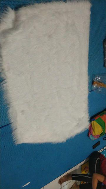 [bisa Custom] Karpet Shaggy Karpet Korea Putih Karpet Korea Lucu 100x150cm Dekorasi Kamar Aesthetic