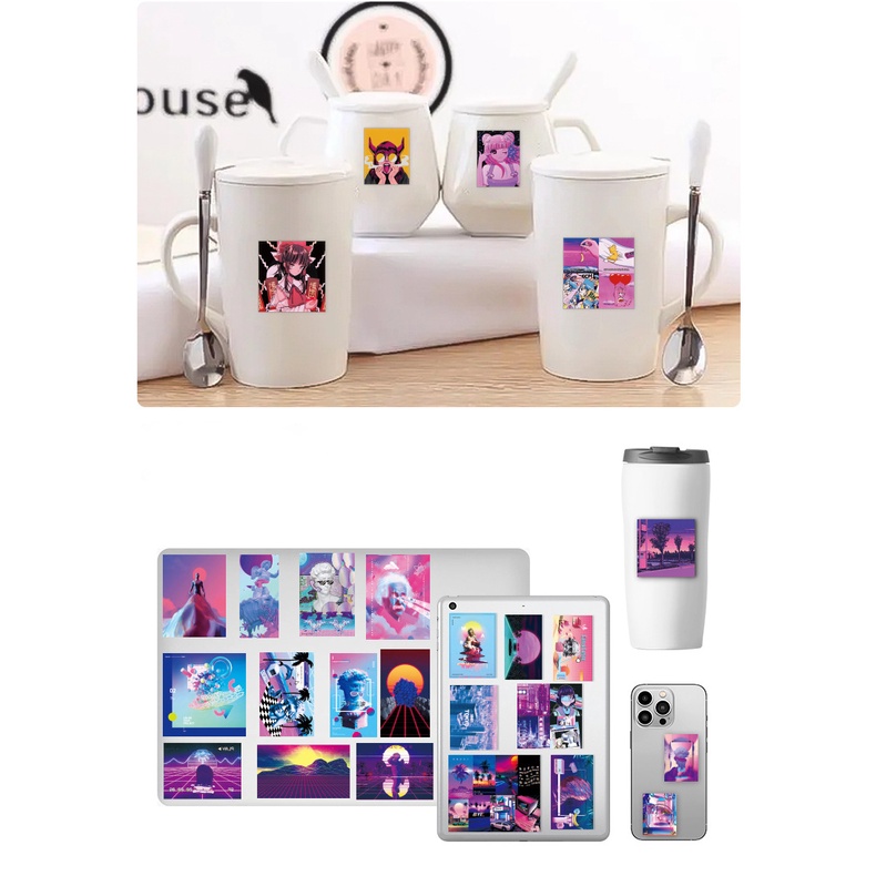 200pcs / set Stiker Graffiti Perempuan Acak Tahan Air Untuk Dekorasi