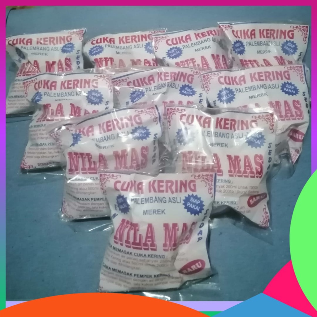 

CUKO PEMPEK ENAK PER 10 BUNGKUS CUKA CUKO KERING KENTAL NILA MAS