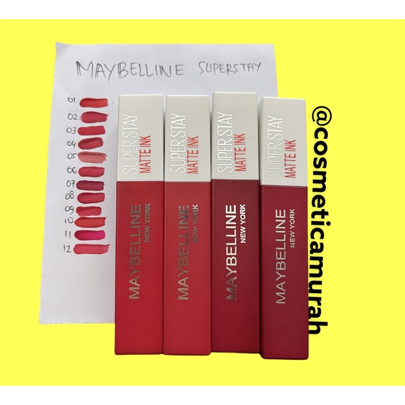 acak || versi box kilat || maybelline matte lipcream matte maybelline super inked versi murah - maybeline murah