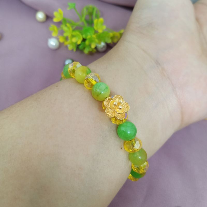 gelang giok bunga