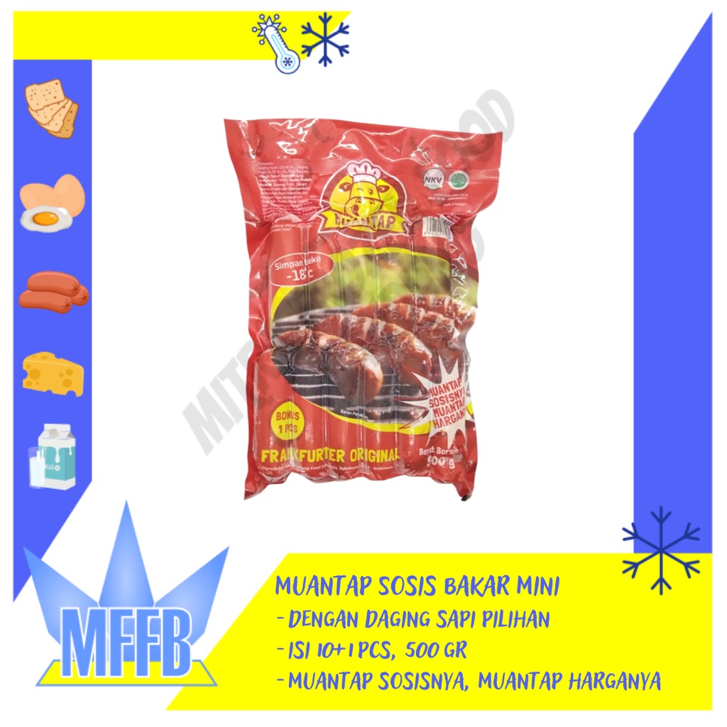 

Muantap Sosis Bakar Mini 500gr isi 11pcs