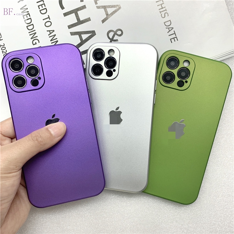 Soft Case Electroplating Anti Sidik Jari Untuk Iphone 11 12 13 Pro Max X XR XS XSMAX 7 8 Plus SE2 2020 11pro 12mini 13mini