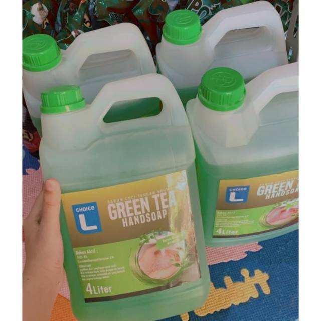 L Choice Hand Soap Greentea Sabun Cuci Tangan 4 Liter