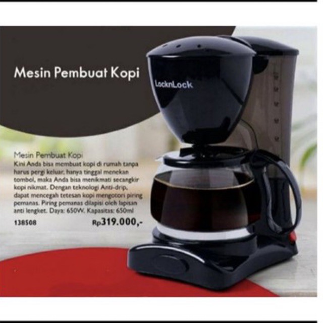 Mesin Pembuat Kopi / Coffee maker LocknLock / Lock n Lock