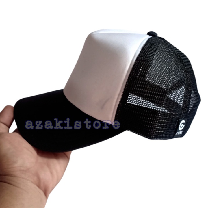 Topi Hitam Depan Putih Keren