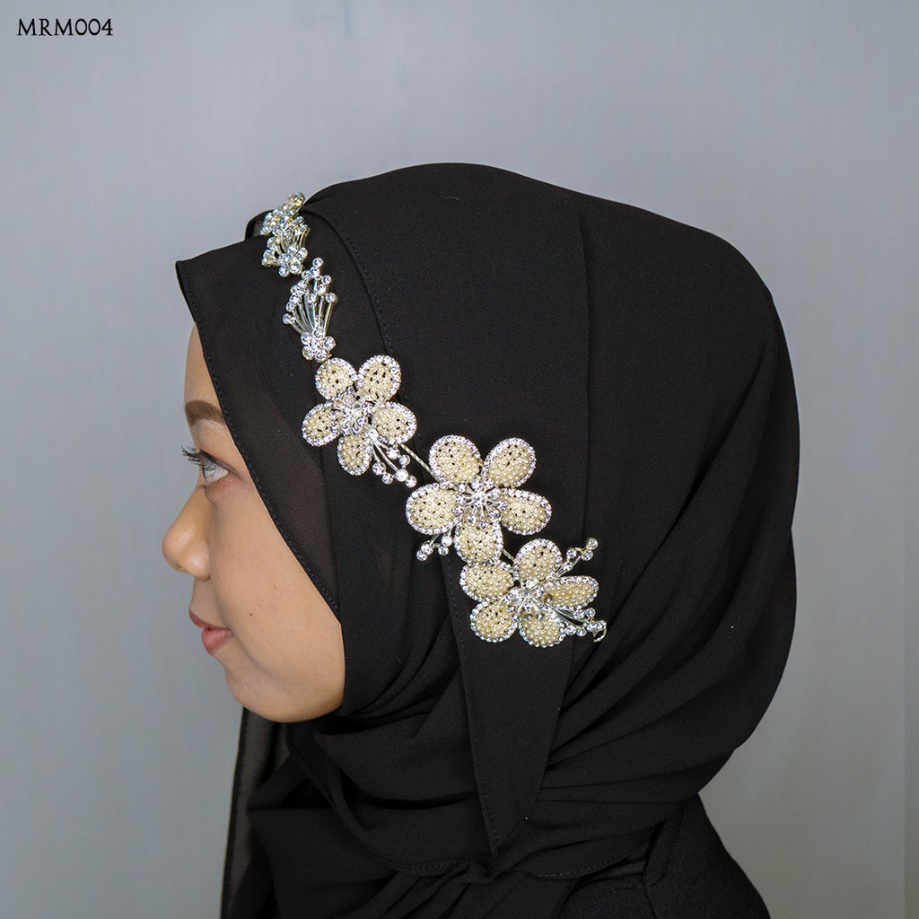 [STOCK TERBATAS] TIARA HAIRPIECE HIJAB ACCESSORIES BRIDAL PARTY MRM004