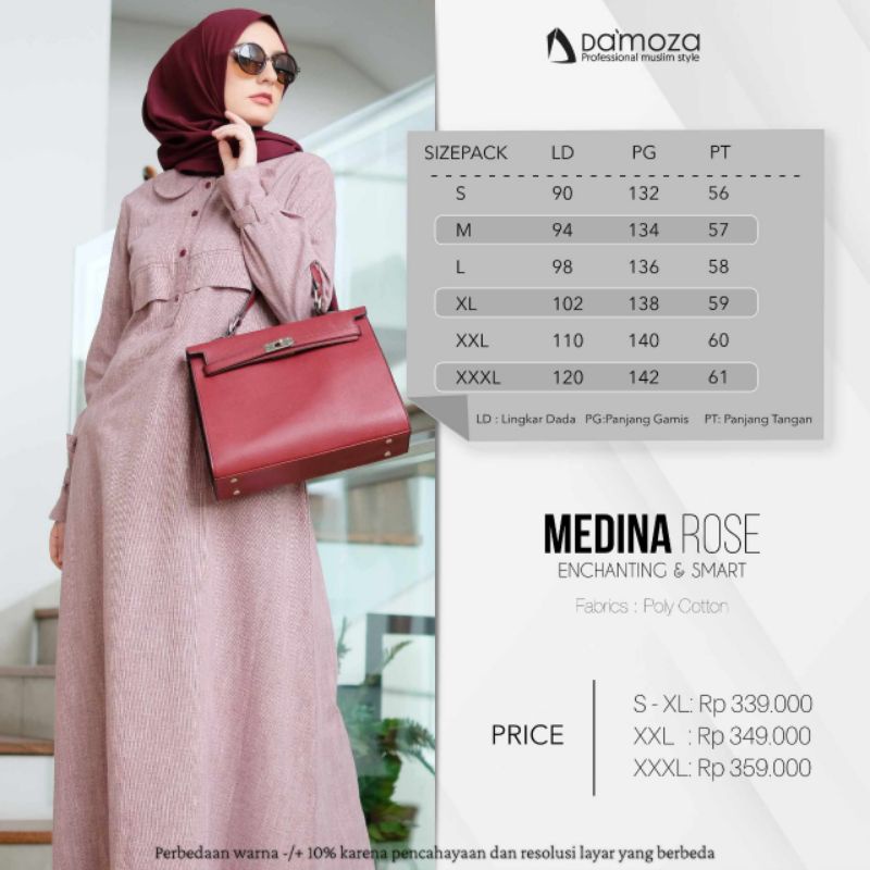 GAMIS DAMOZA MEDINA ROSE ORIGINAL MEDINAH