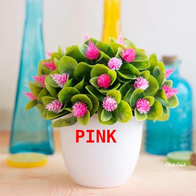TIB / COD-P2039. Bunga Plastik/Bunga tanaman dekorasi-Pink