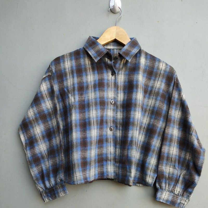 CROP TOP FLANEL / KEMEJA FLANEL WANITA / KEMEJA CROP / KEMEJA WANITA TERBARU-AL:17