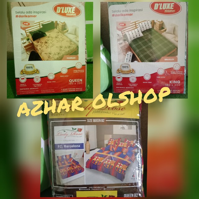 Sprei 180x200 / 160x200 Lady Rose Motif Persebaya - Ladyrose 180 160 King Queen - Bola Indonesia Sp