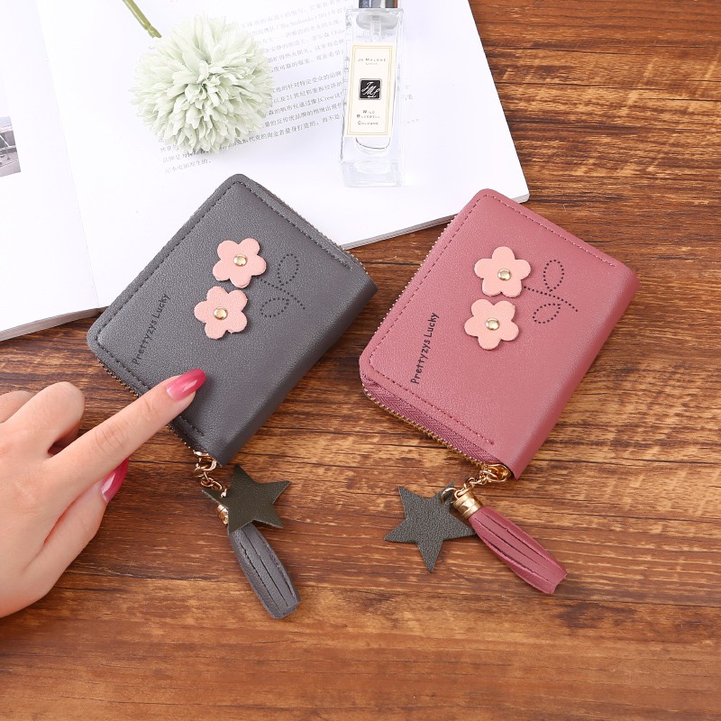 EV - DOMPET WANITA LUCU DENGAN MOTIF BUNGA D24